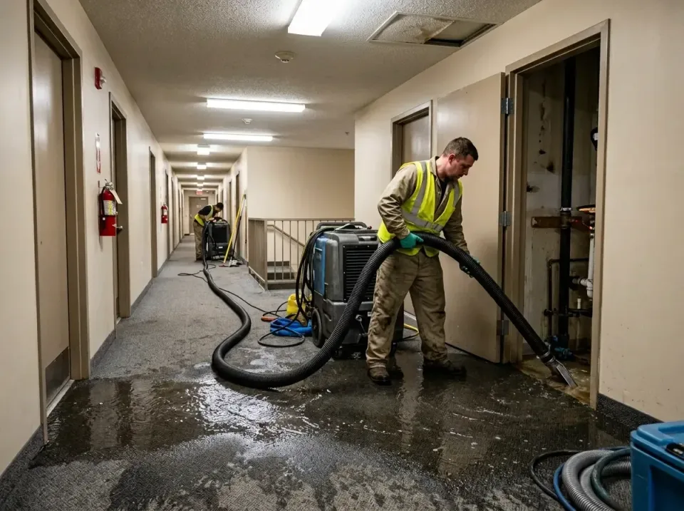 multi-unit-apartment-hallway-f-005 — frequently asked questions, Emergency Burst Pipe Water Extraction & Removal in Carpinte…